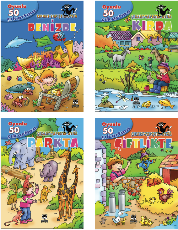 Oyunlu 50 Çıkartma Set