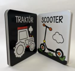 Bebek için Siyah Beyaz Çıngıraklı Kitaplar - Taşıtlar